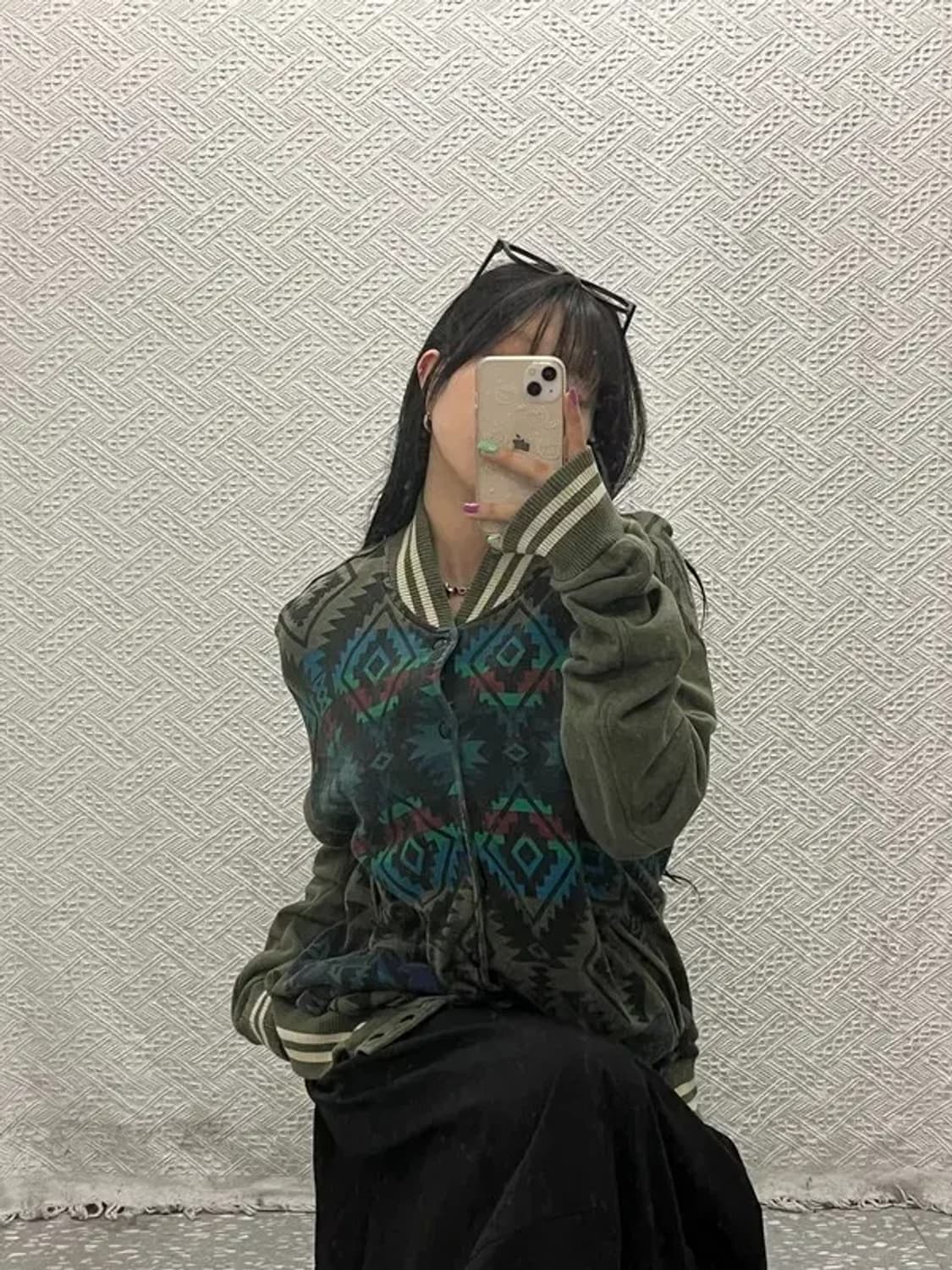 데님앤서플라이 랄프로렌 빈티지 패턴 야구잠바 바시티자켓 XL C06608 상품이미지2