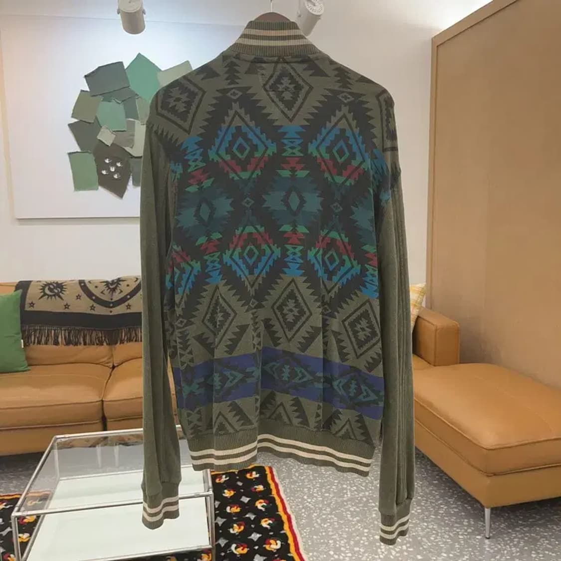 데님앤서플라이 랄프로렌 빈티지 패턴 야구잠바 바시티자켓 XL C06608 상품이미지4