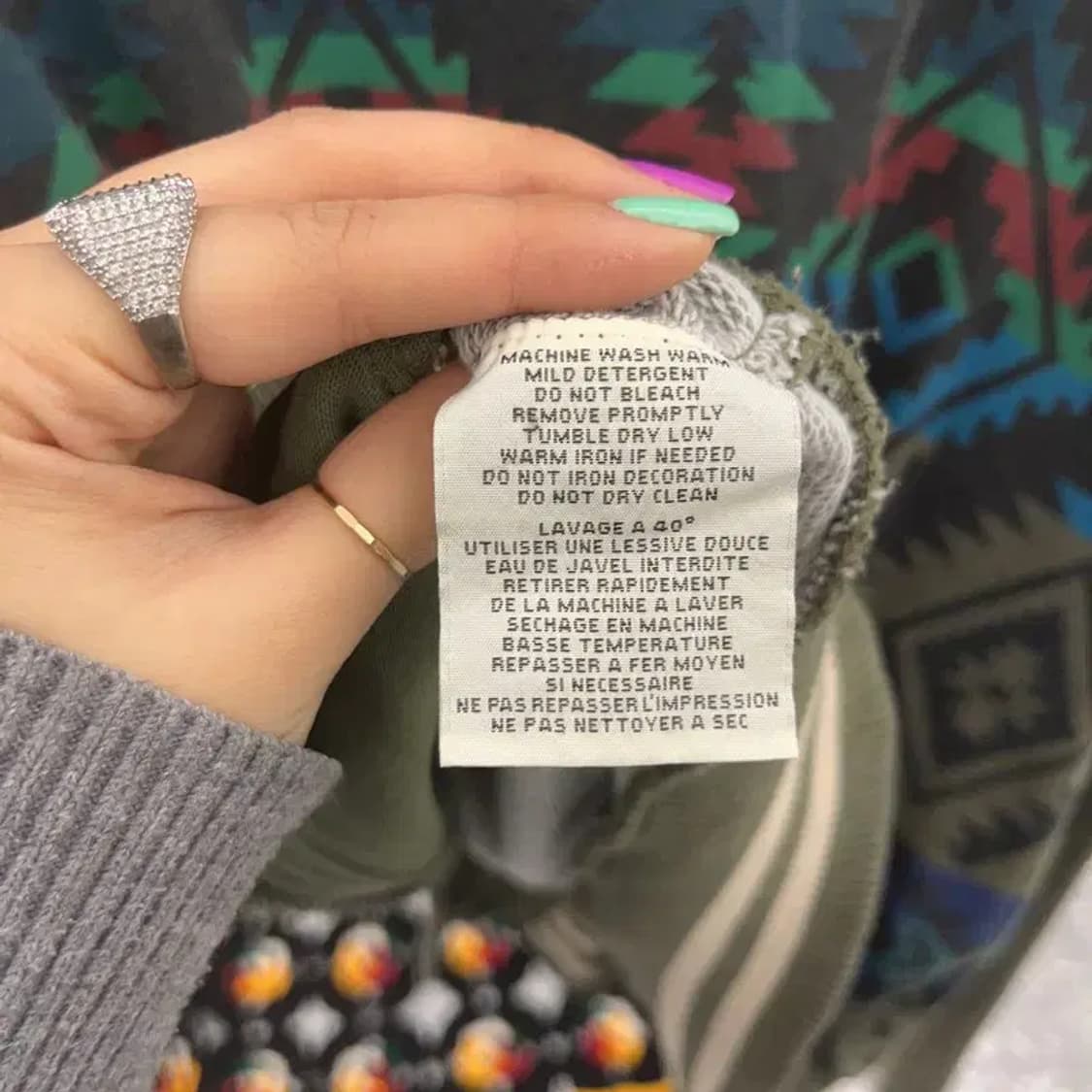 데님앤서플라이 랄프로렌 빈티지 패턴 야구잠바 바시티자켓 XL C06608 상품이미지6