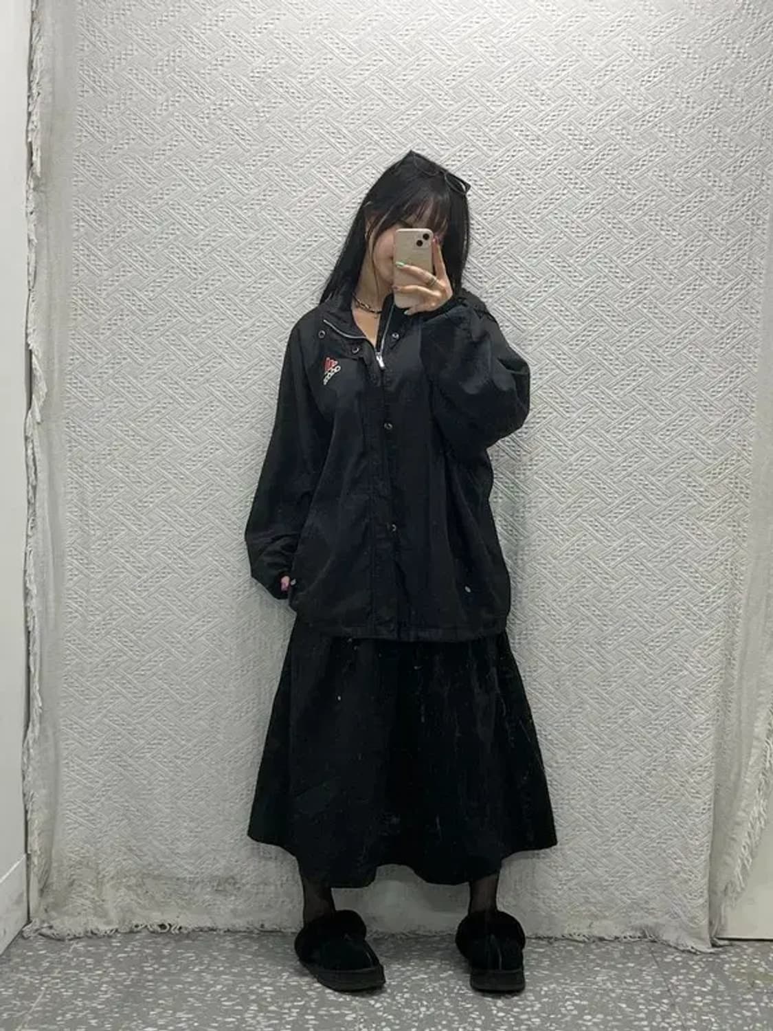 아디다스 올드스쿨 빅로고 오버핏 바람막이 자켓 105 C06614 상품이미지2