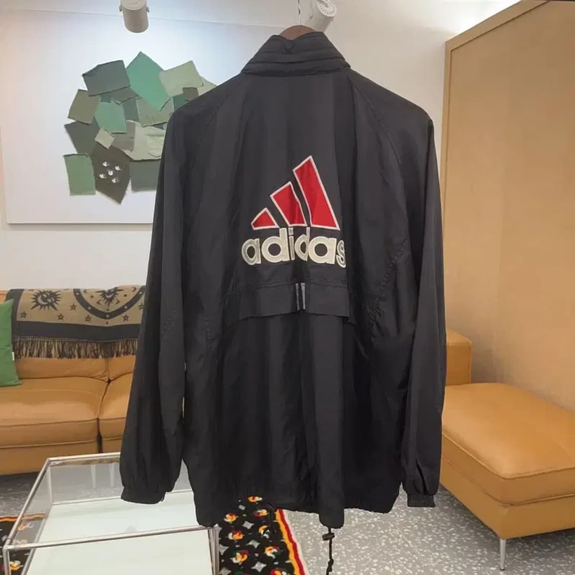 아디다스 올드스쿨 빅로고 오버핏 바람막이 자켓 105 C06614 상품이미지4