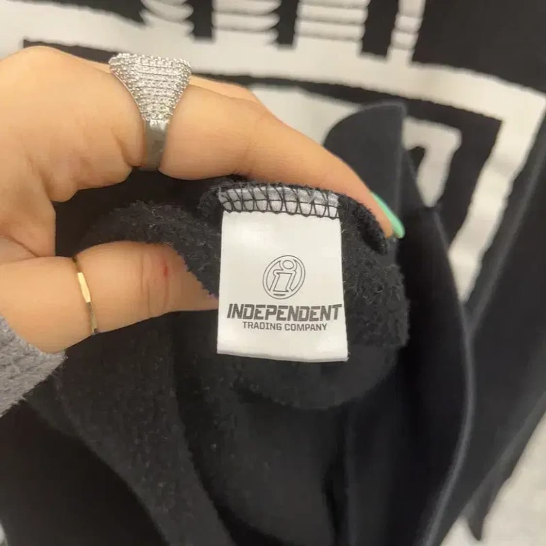 오베이 스트릿 힙합 백프린팅 기모 후드티 M C06613 상품이미지6