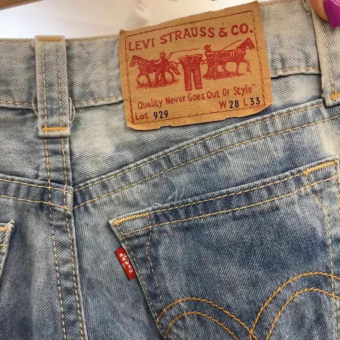 리바이스 올드스쿨 90's 타이다이 부츠컷 데님팬츠 28인치 C06628 상품이미지5