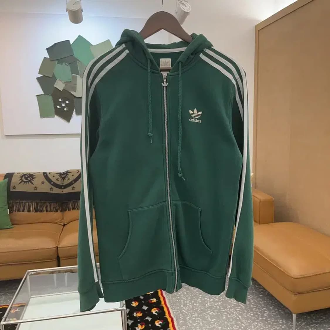 아디다스 올드스쿨 유로파 딥그린 기모 후드집업 95 C06610 상품이미지3