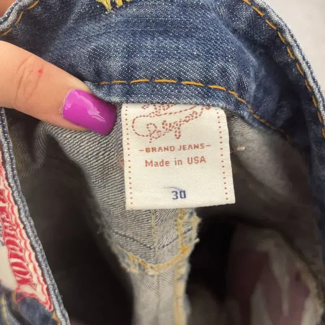 트루릴리전 빌리 자이언트 빅티 00's 데님팬츠 30인치 C06629 상품이미지6