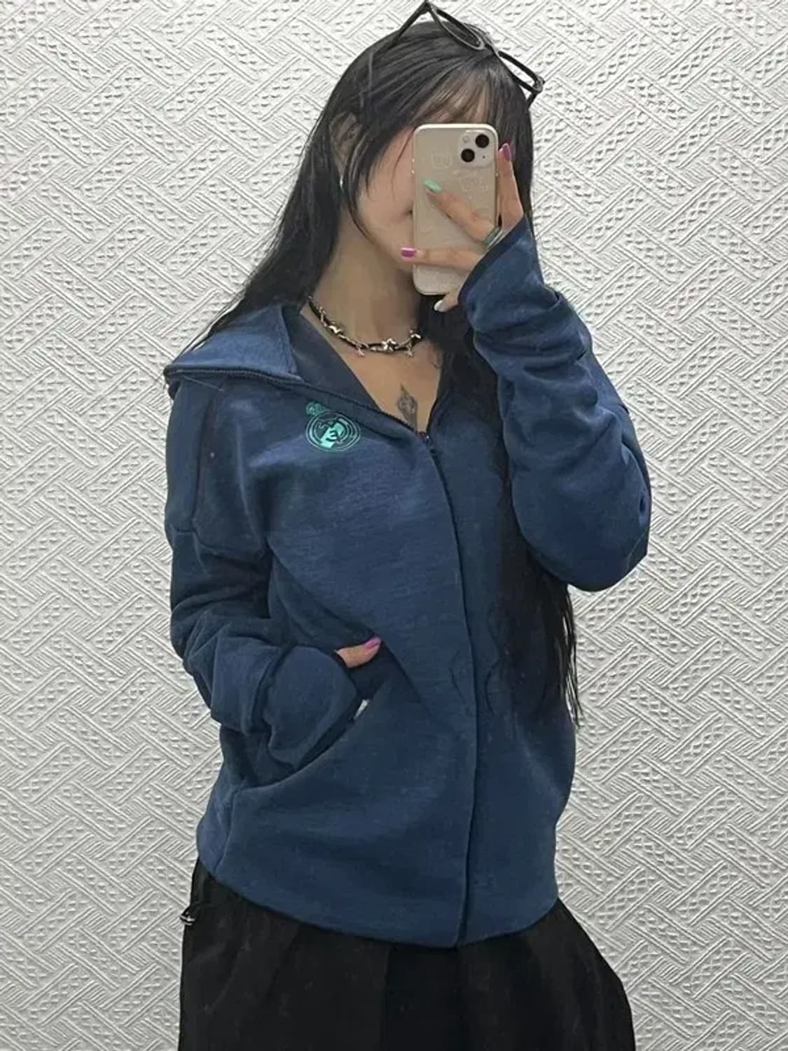 아디다스 00's 레알마드리드 딥블루  져지 후드집업 L C06638 상품이미지2