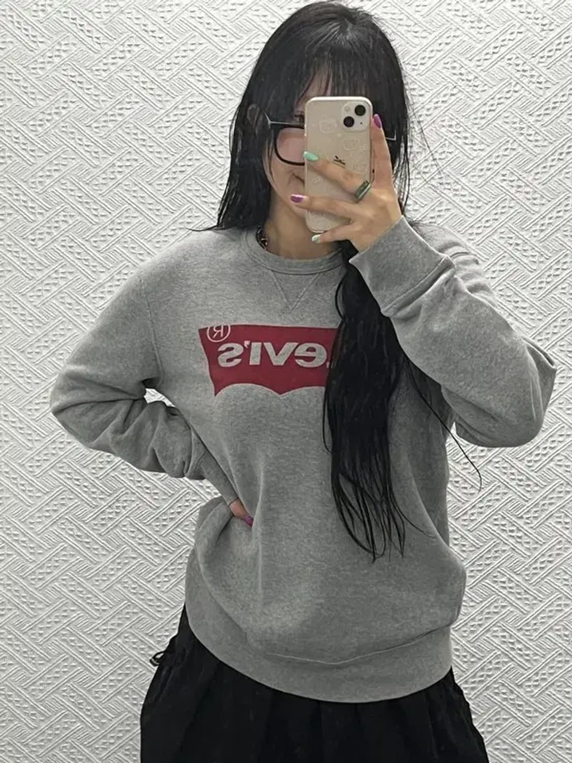 리바이스 캐쥬얼 모던룩 베이직 맨투맨 스웻셔츠 M C06645 상품이미지1