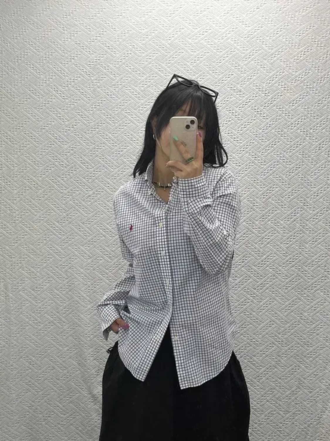 폴로 랄프 로렌 체크 패널 빈티지 오버핏 셔츠 M C06646 상품이미지2