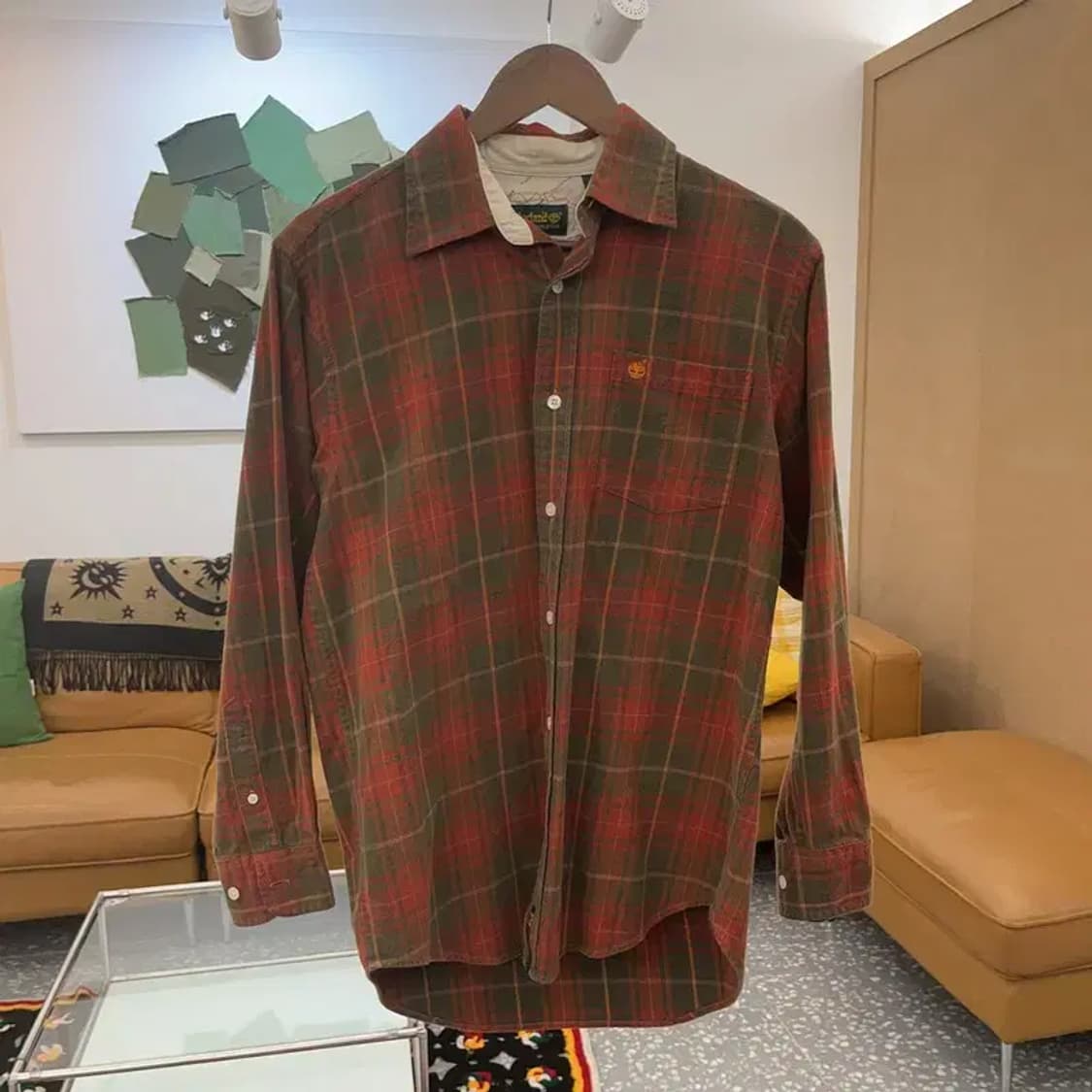 팀버랜드 빈티지 내추럴 홀리데이 체크 셔츠 S C06647 상품이미지3