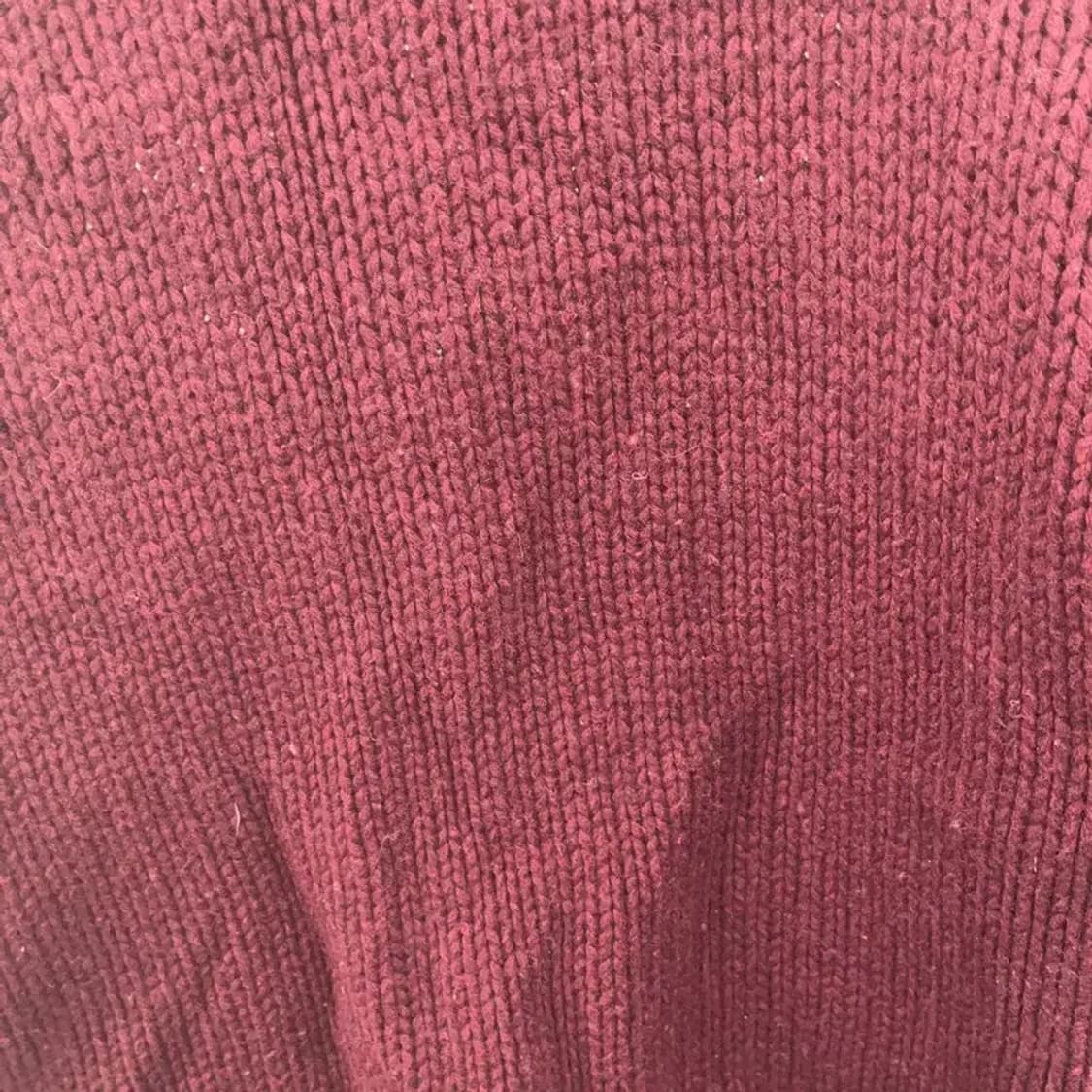 챔스 스노우 플레이크 버건디 니트 집업 가디건 L C06648 상품이미지7