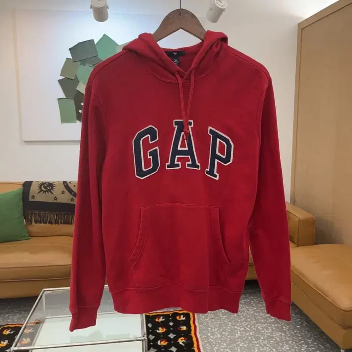 갭 올드스쿨 00's 빈티지 자수패치 빅로고 후드티 S C06654 상품이미지3