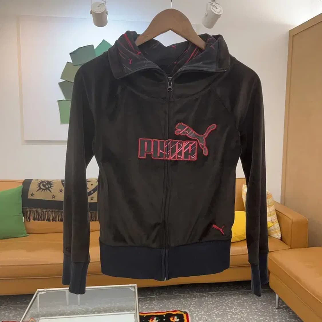 푸마 올드스쿨 00's Y2K 벨벳 트랙탑 집업 S C06663 상품이미지3