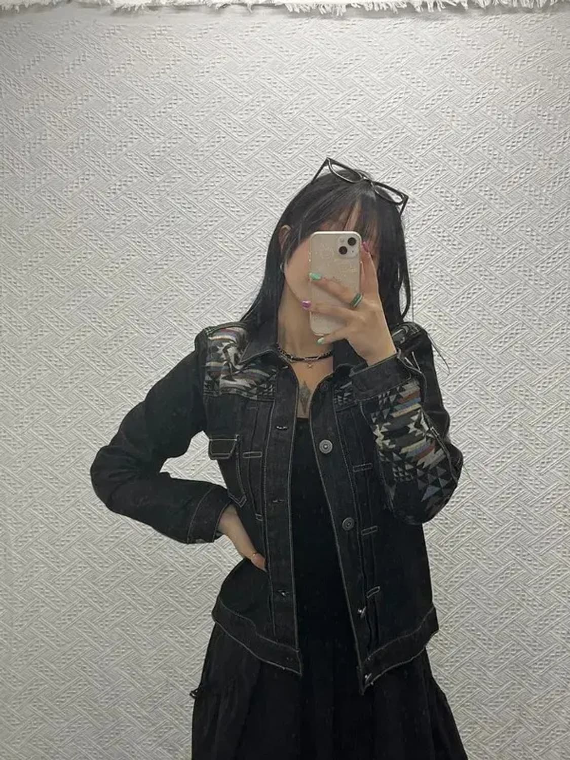 빈티지 올드스쿨 에스닉 트러커 데님 청자켓 M C06664 상품이미지1