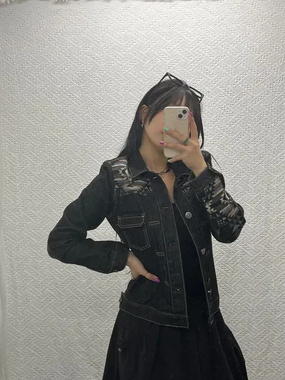 빈티지 올드스쿨 에스닉 트러커 데님 청자켓 M C06664 상품이미지2