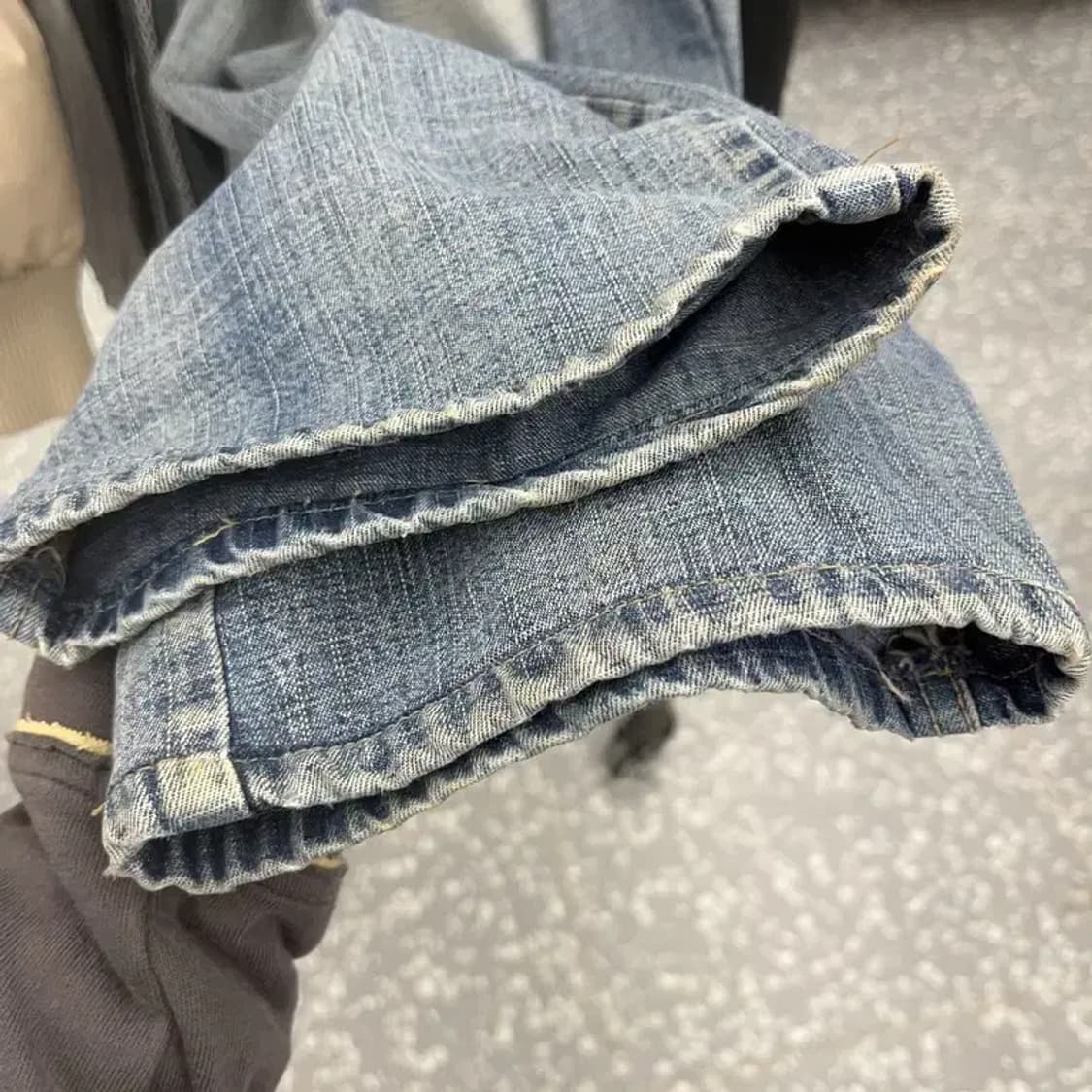 빈티지 올드스쿨 워싱 와이드 멀티포켓 카고 데님팬츠 30인치 C06671 상품이미지6