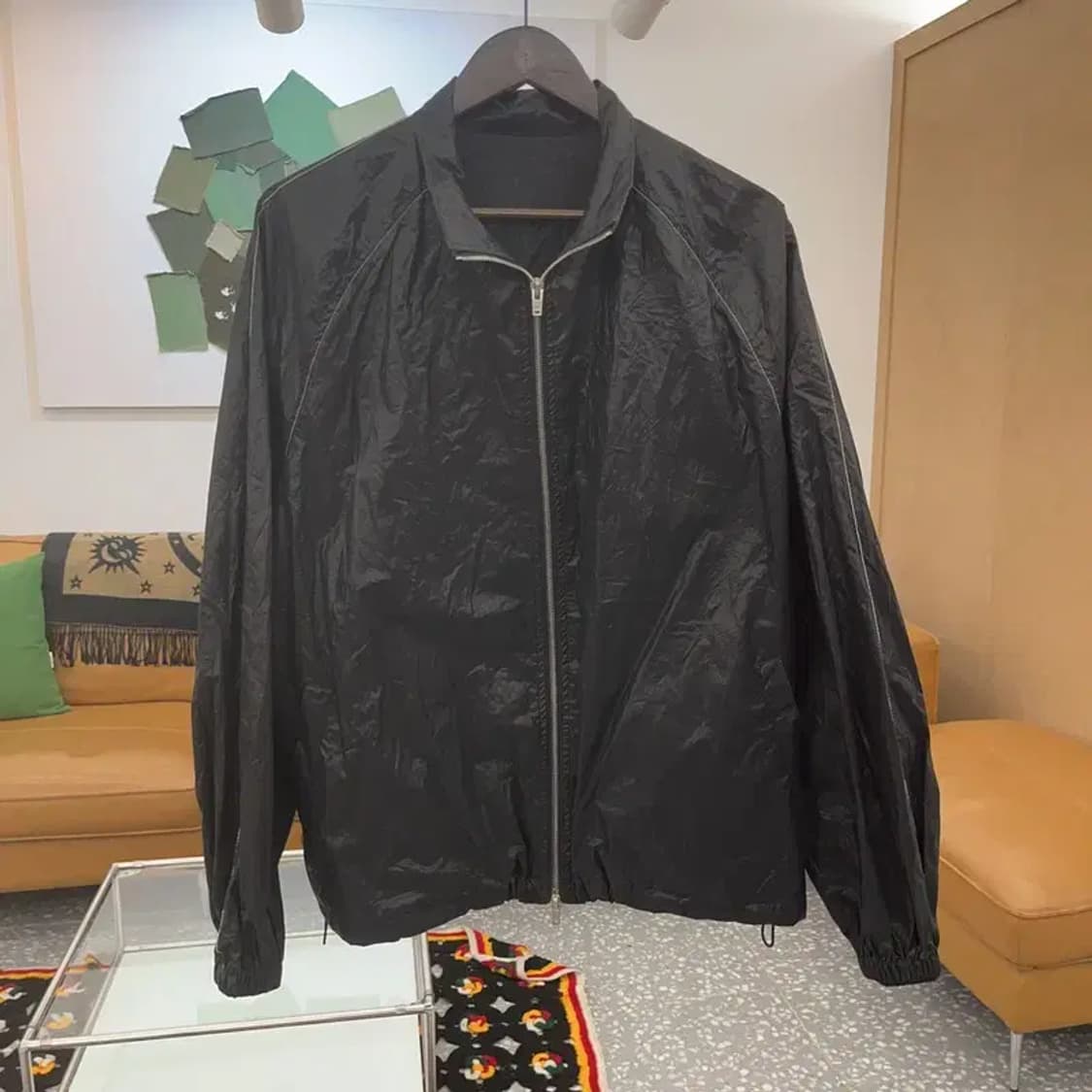 마똉킴 빈티지 바스락 로고 코팅 바람막이 집업 F C06642 상품이미지3