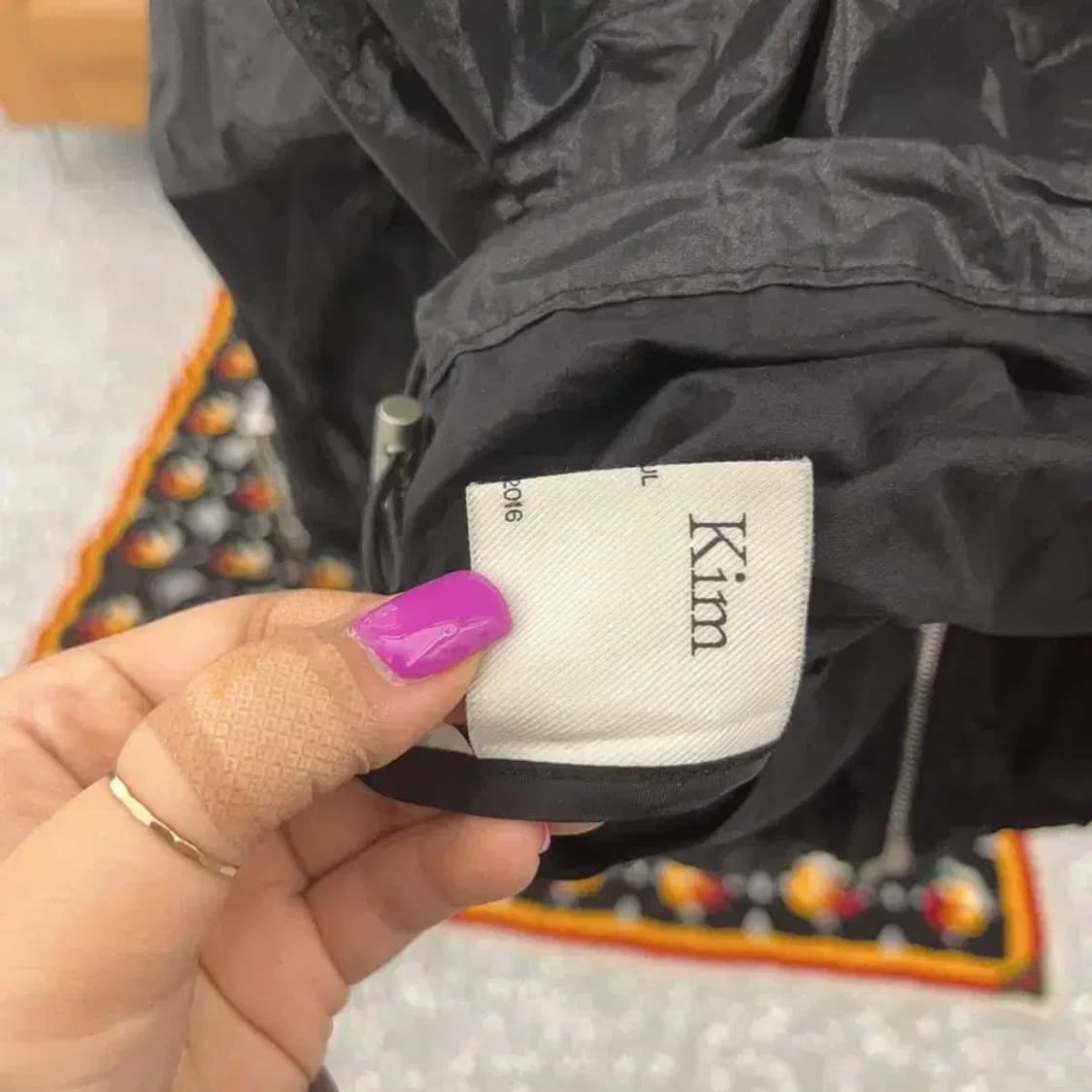 마똉킴 빈티지 바스락 로고 코팅 바람막이 집업 F C06642 상품이미지6