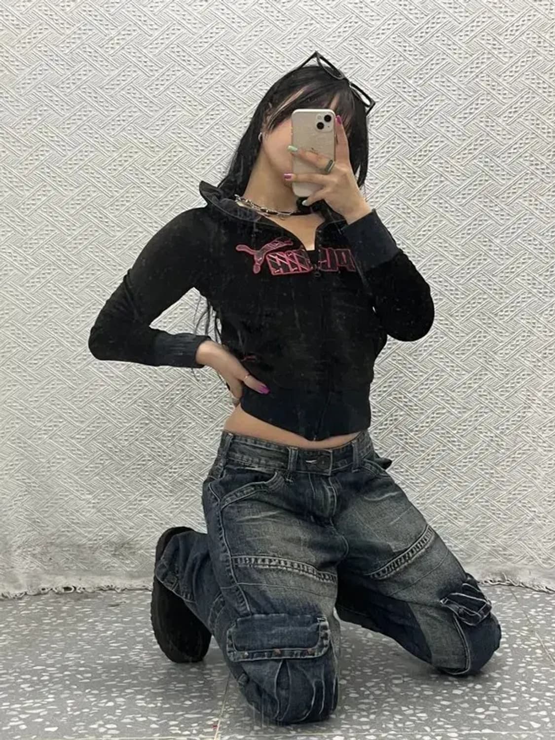 루돌프 발렌티노 올드스쿨 메탈 포켓 데님 카고팬츠 32인치 C06673 상품이미지2