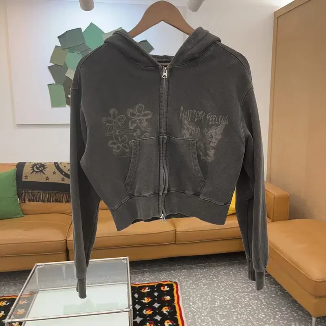 꼼파뇨 올드스쿨 빈티지 투웨이 크롭 후드 집업 M C06650 상품이미지3