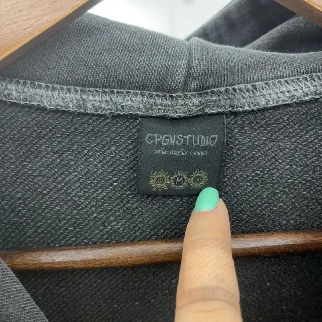 꼼파뇨 올드스쿨 빈티지 투웨이 크롭 후드 집업 M C06650 상품이미지4