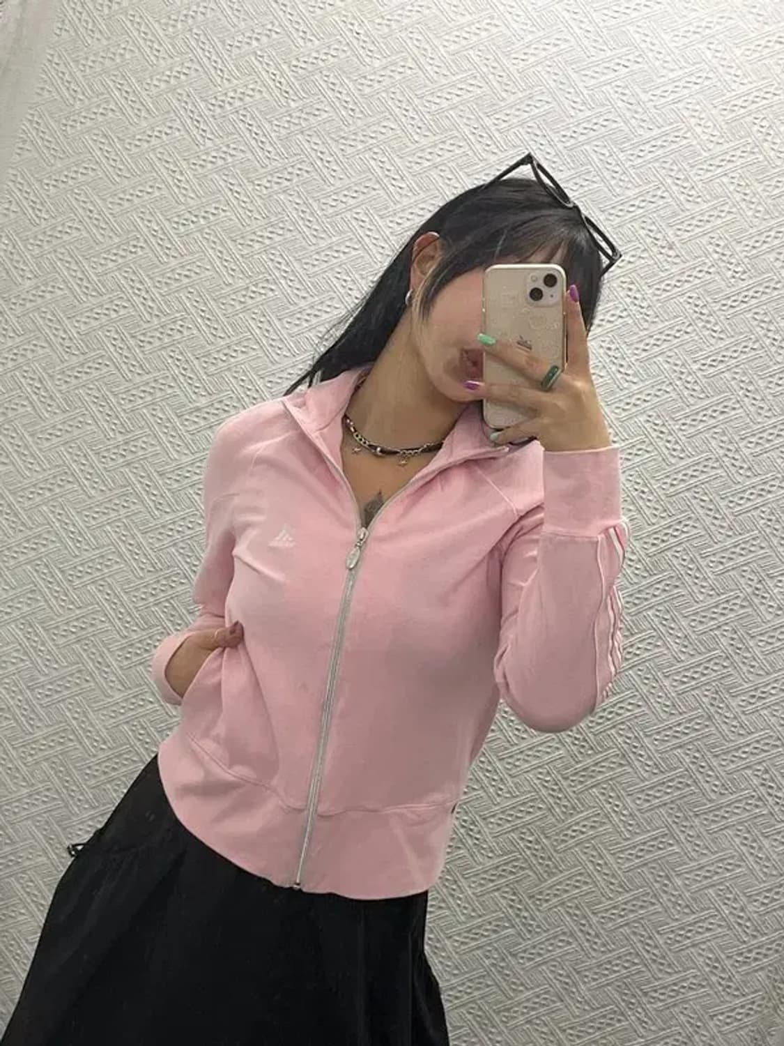 아디다스 대장급 발레코어 딸기우유 핑크 져지 집업 M C06657 상품이미지2