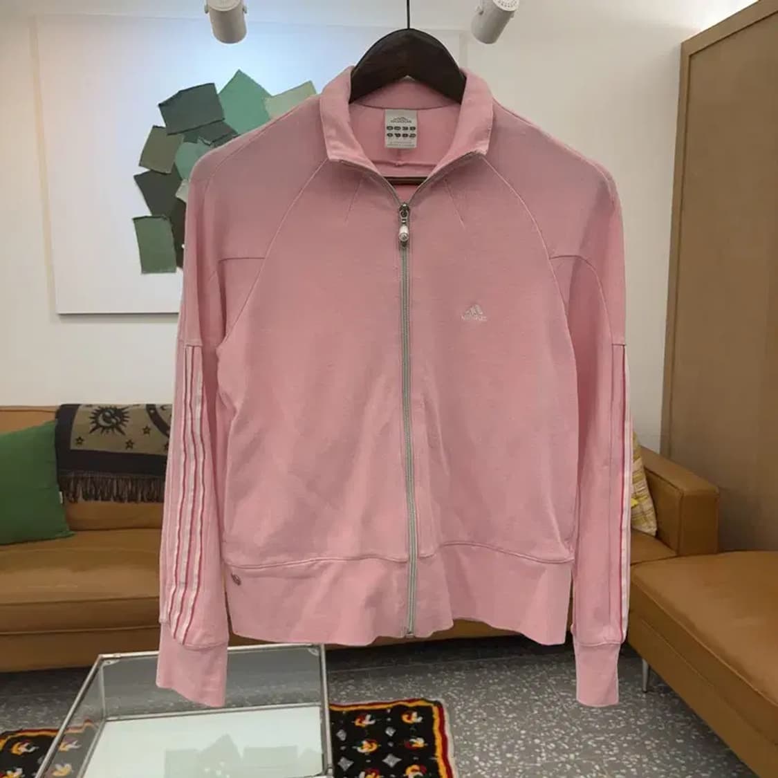 아디다스 대장급 발레코어 딸기우유 핑크 져지 집업 M C06657 상품이미지3