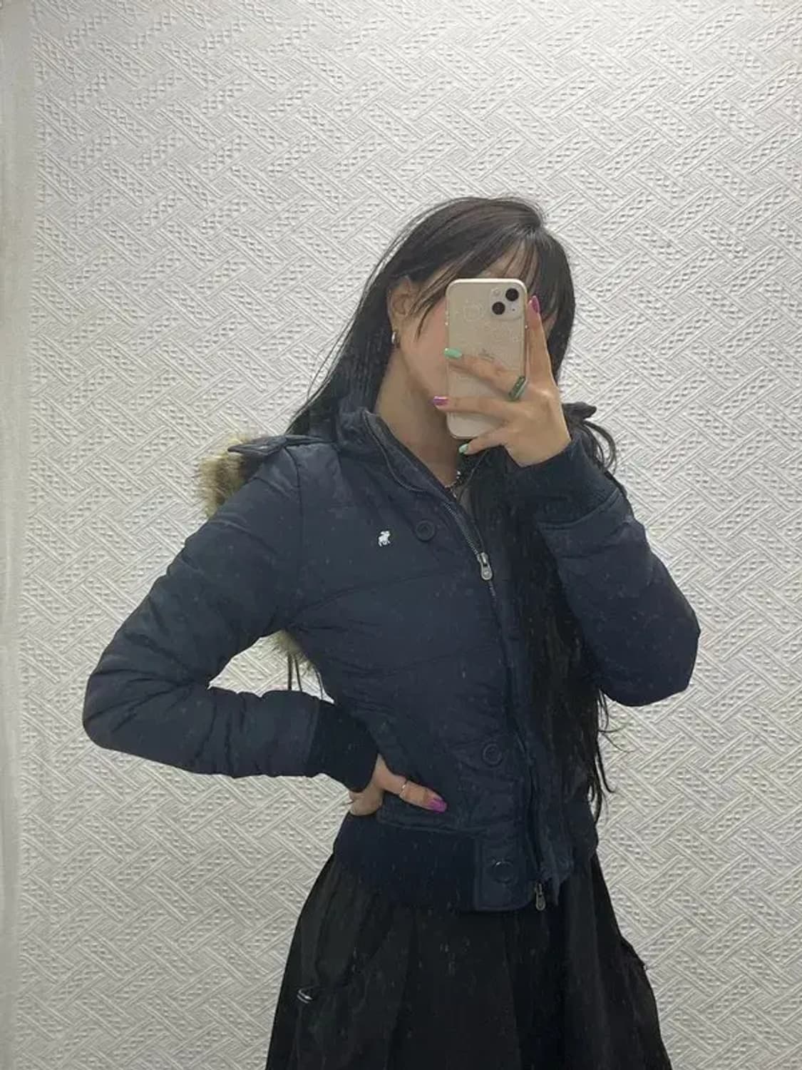 DESTROYED 올드스쿨 빈티지 00's 숏 패딩 L C06678 상품이미지2