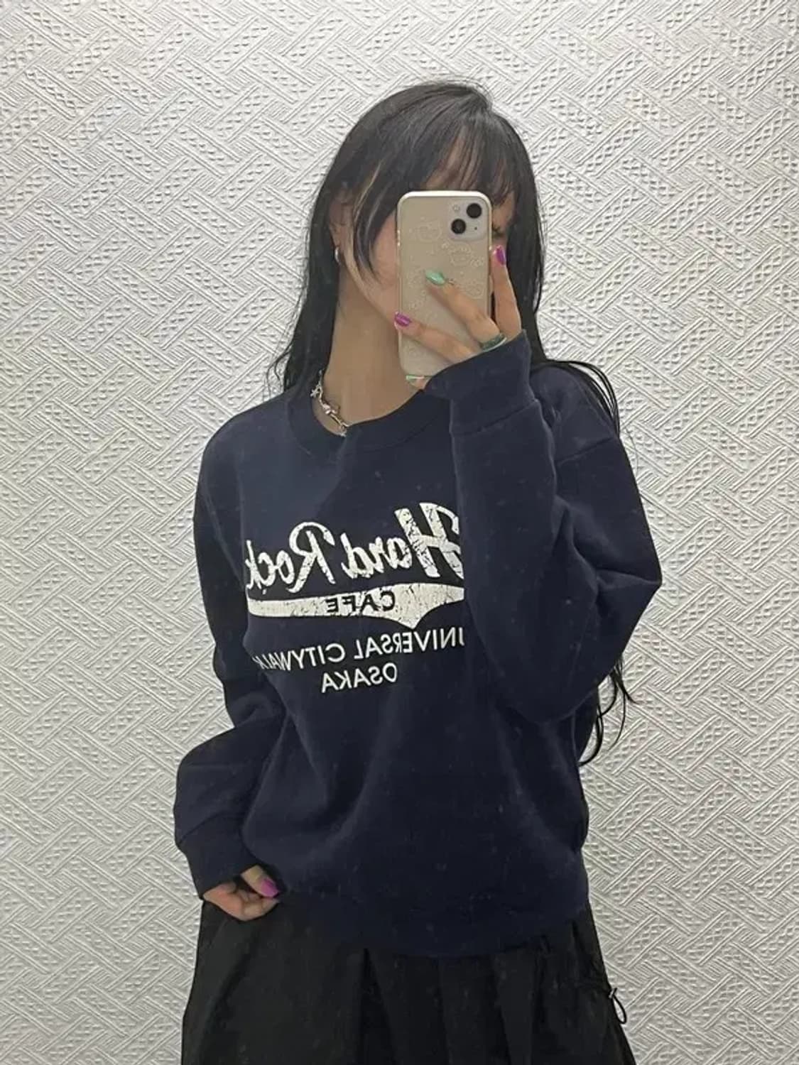 하드락카페 올드스쿨 빈티지무드 맨투맨 스웻셔츠 M C06682 상품이미지1