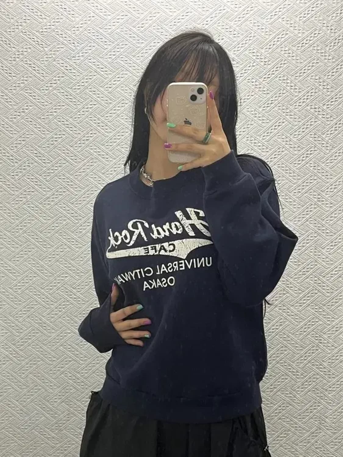 하드락카페 올드스쿨 빈티지무드 맨투맨 스웻셔츠 M C06682 상품이미지2