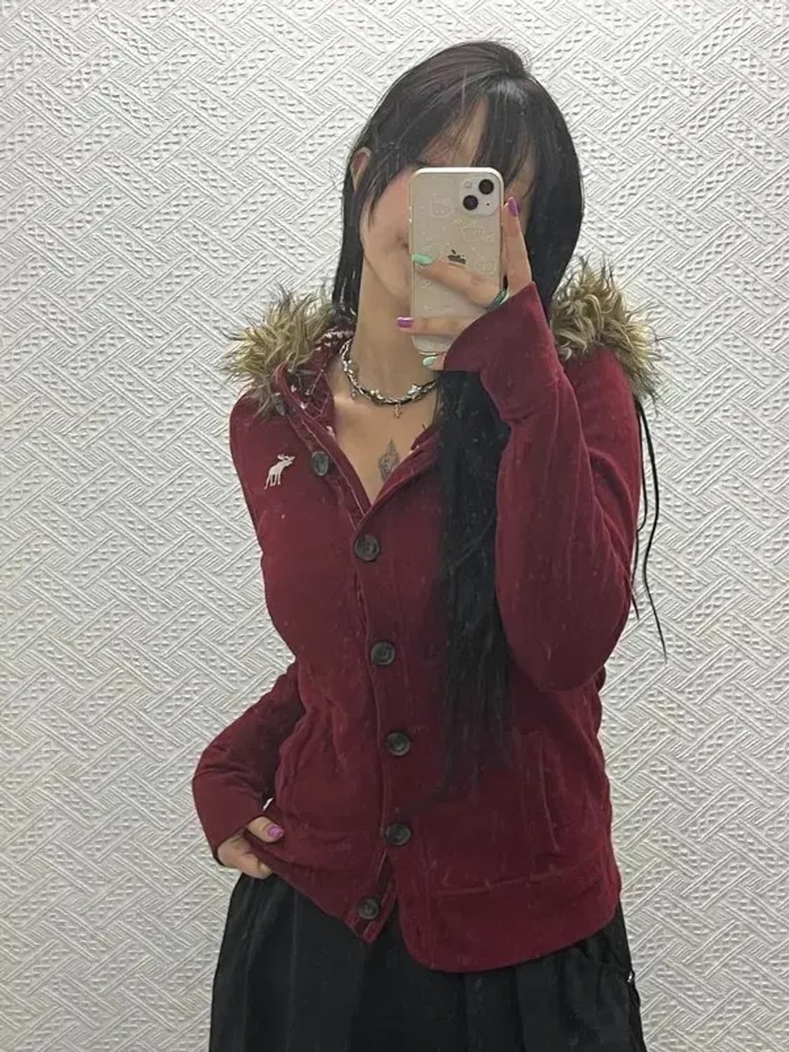 아베크롬비 울프죠 대장급 노르딕 홀리데이 후드 가디건 L C06684 상품이미지1