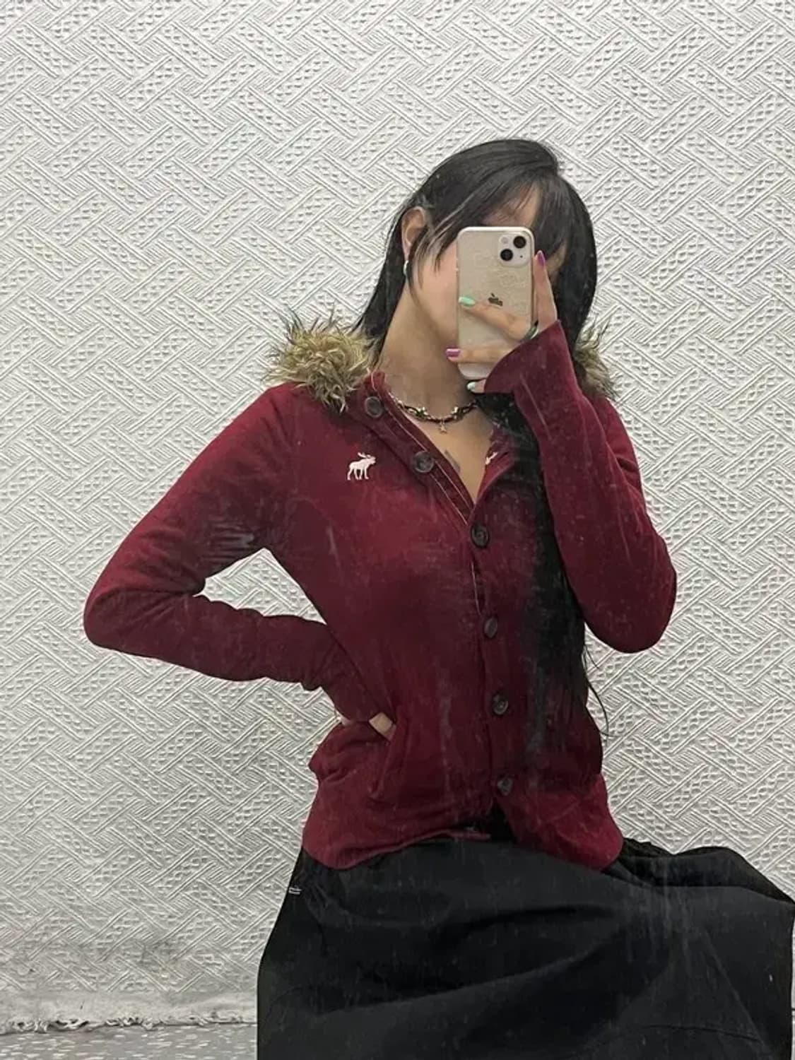 아베크롬비 울프죠 대장급 노르딕 홀리데이 후드 가디건 L C06684 상품이미지2