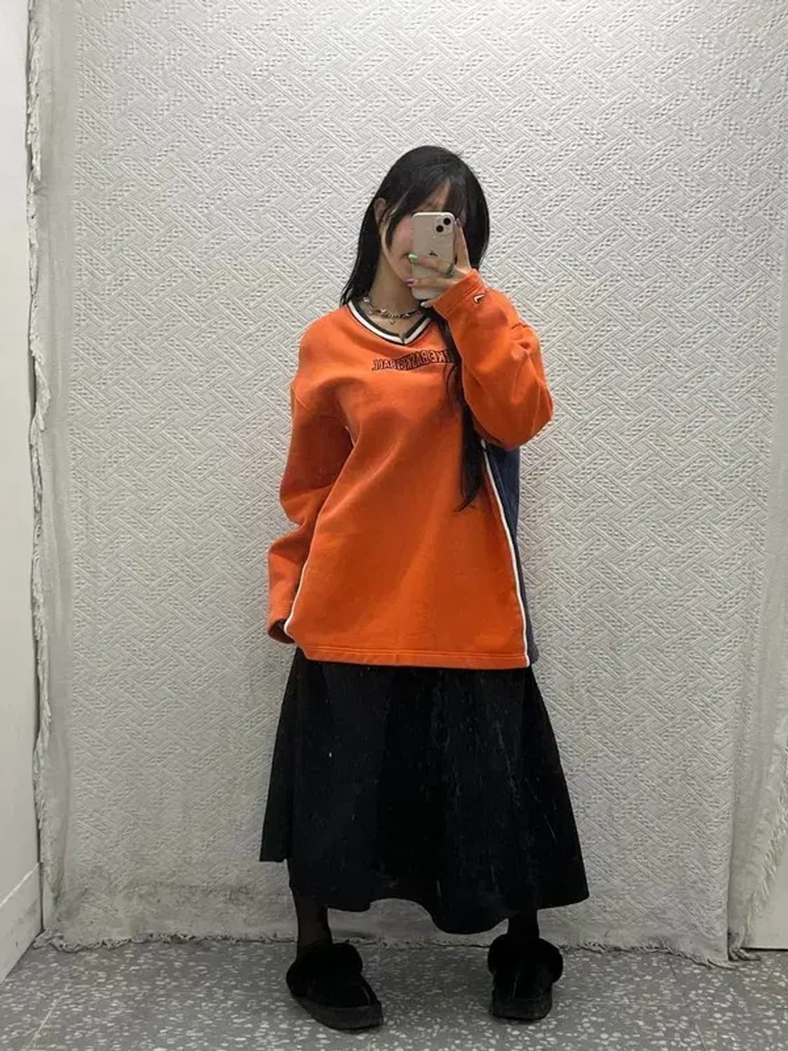 나이키 베스킷볼 90's 빈티지 오렌지 오버핏 롱슬리브 XL C06692 상품이미지2