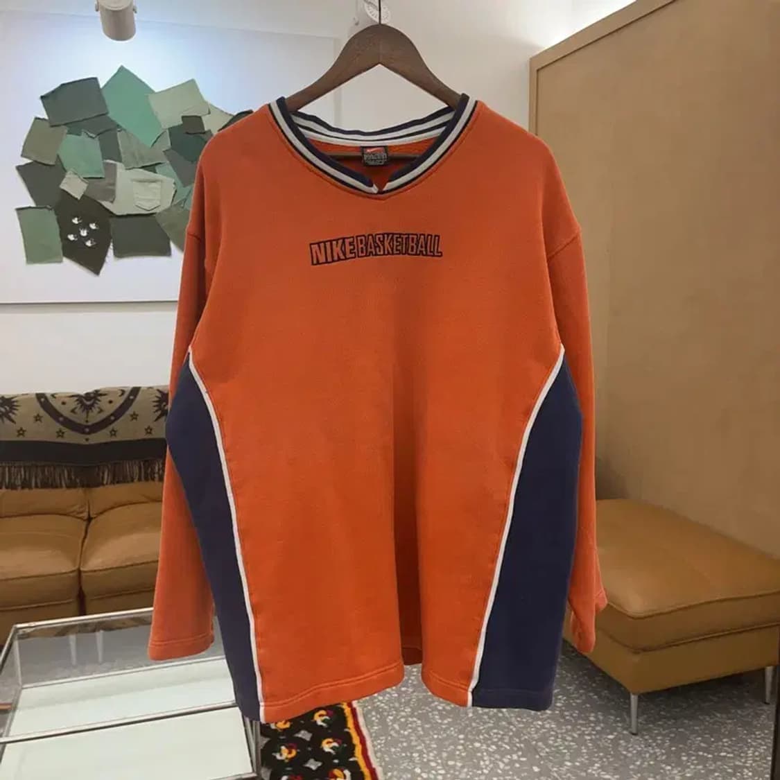 나이키 베스킷볼 90's 빈티지 오렌지 오버핏 롱슬리브 XL C06692 상품이미지3