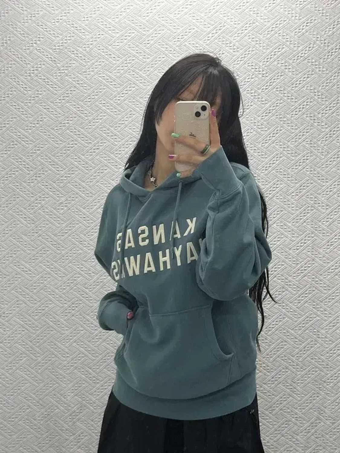 챔피온 빈티지 리버스위브 캔자스 제이호크 후드티 S C06705 상품이미지1