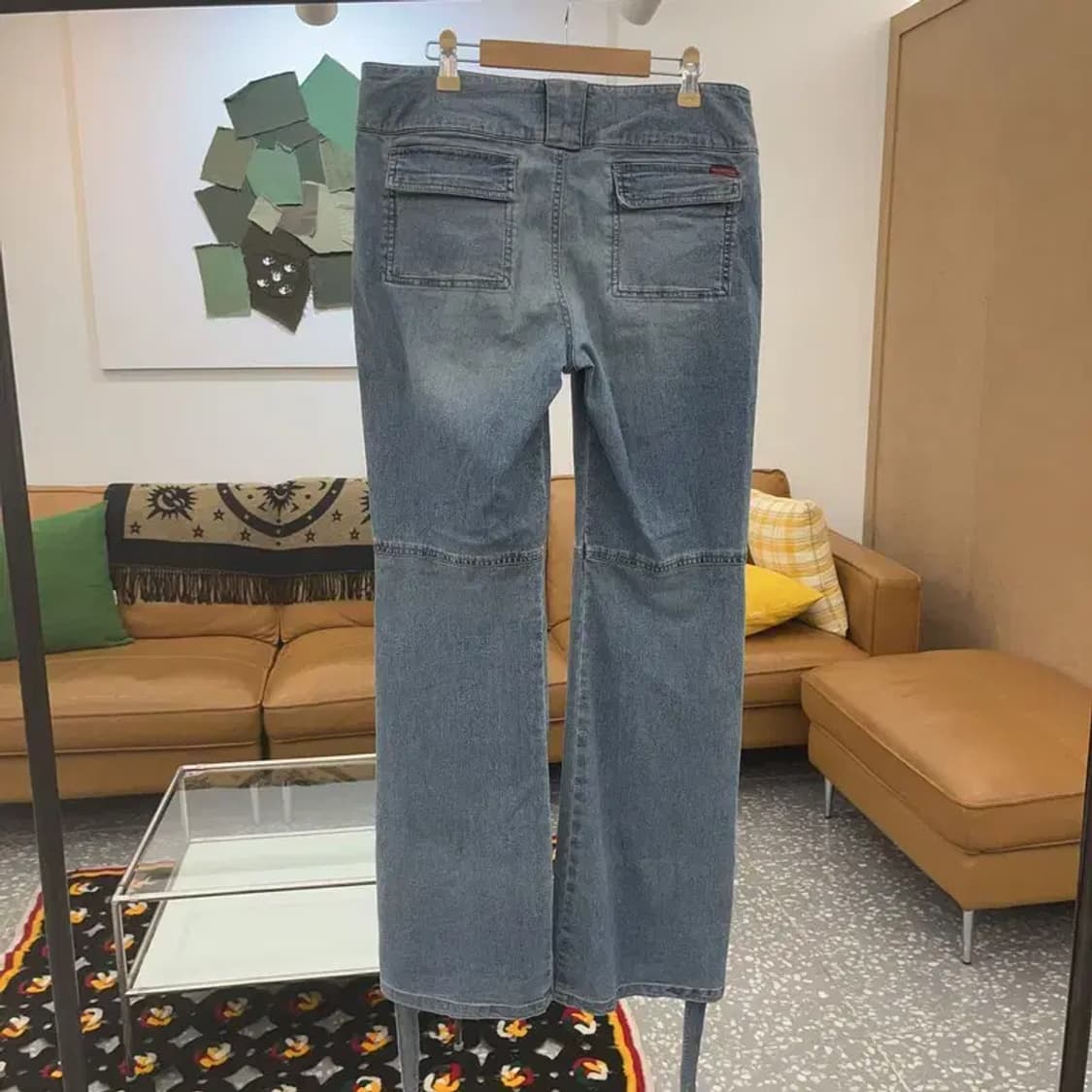 게스 워크웨어 Y2K 멀티포켓 부츠컷 데님 카고 청바지 70 C06714 상품이미지4