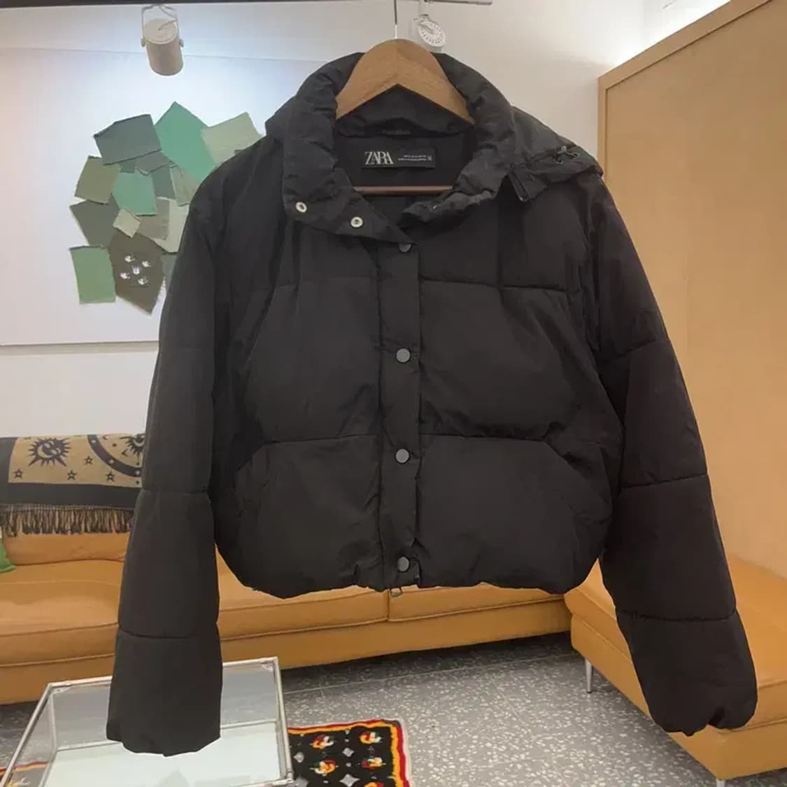 자라 베이직 모던 여리 크롭 푸퍼 패딩 S C06688 상품이미지3