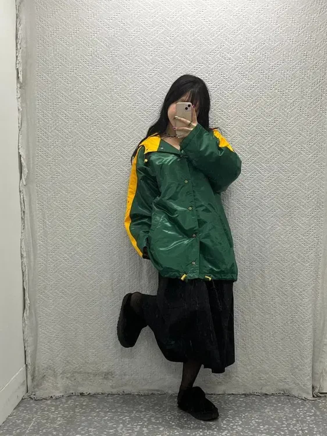 푸마 일본 빈티지 올드스쿨 배색 오버핏 바람막이 자켓 2XL C06681 상품이미지1