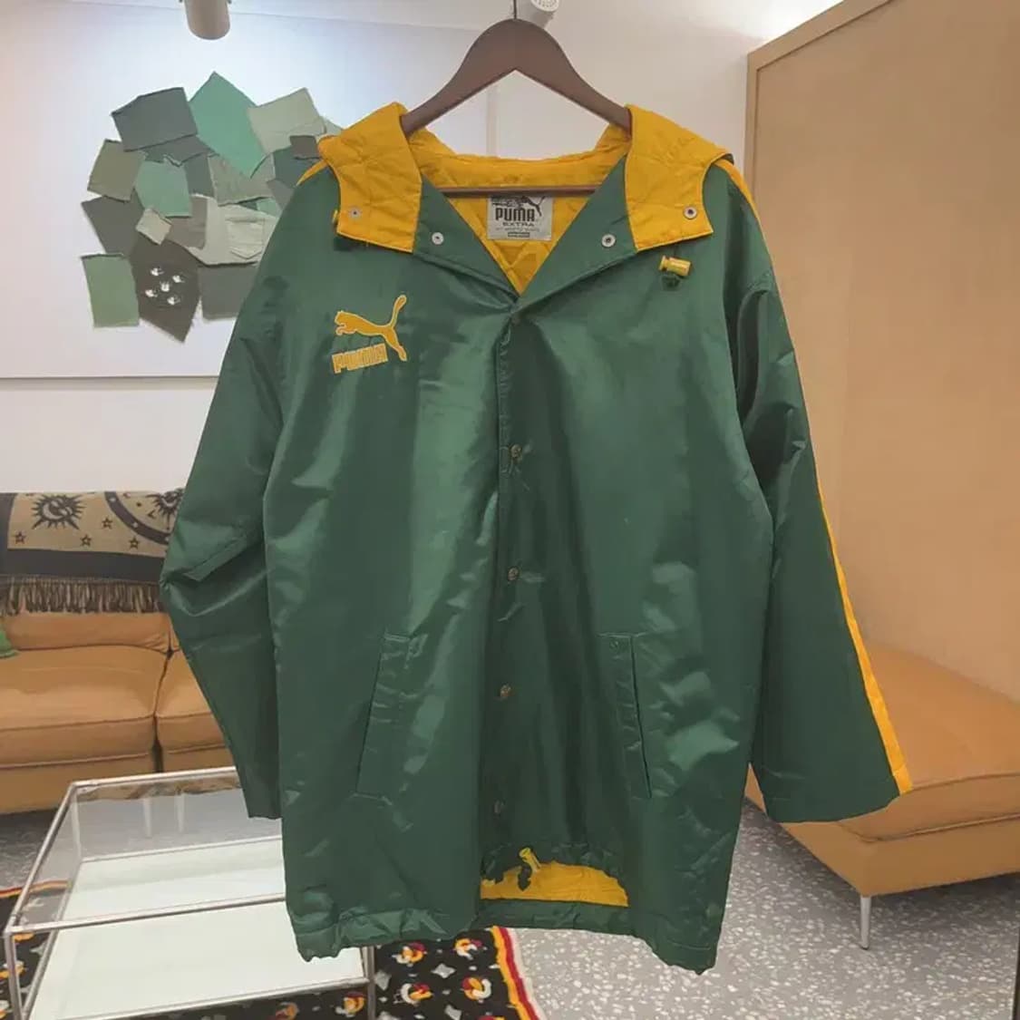 푸마 일본 빈티지 올드스쿨 배색 오버핏 바람막이 자켓 2XL C06681 상품이미지3