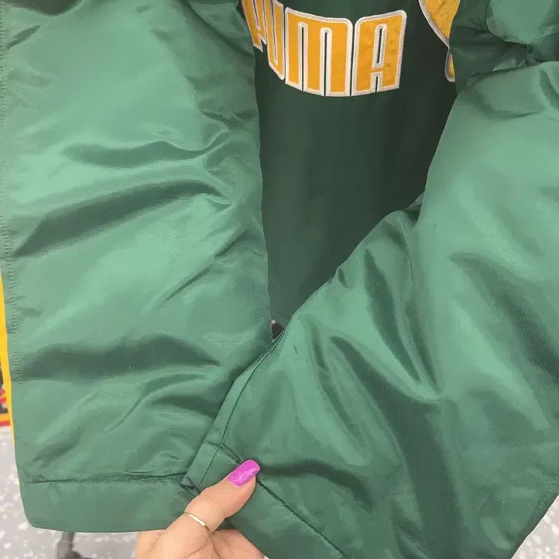 푸마 일본 빈티지 올드스쿨 배색 오버핏 바람막이 자켓 2XL C06681 상품이미지7