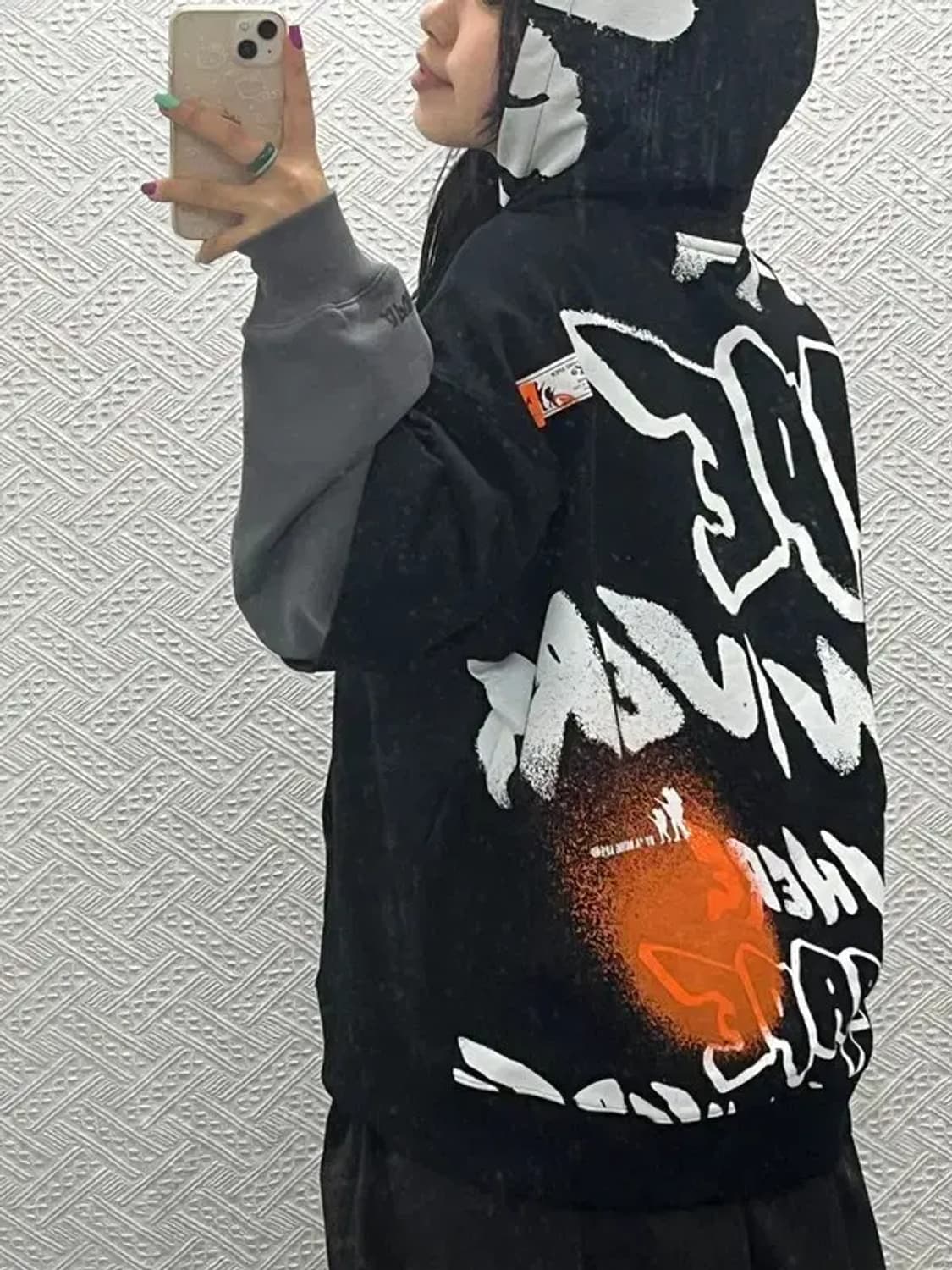 베이프 에이프 심볼리즘 스트릿 힙합 레이어드 후드티 M C06703 상품이미지1