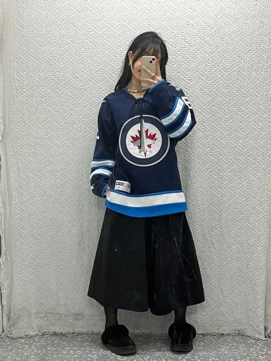 리복 NHL위니펙 제츠 블록코어 오버핏 하키 유니폼 L C06701 상품이미지1