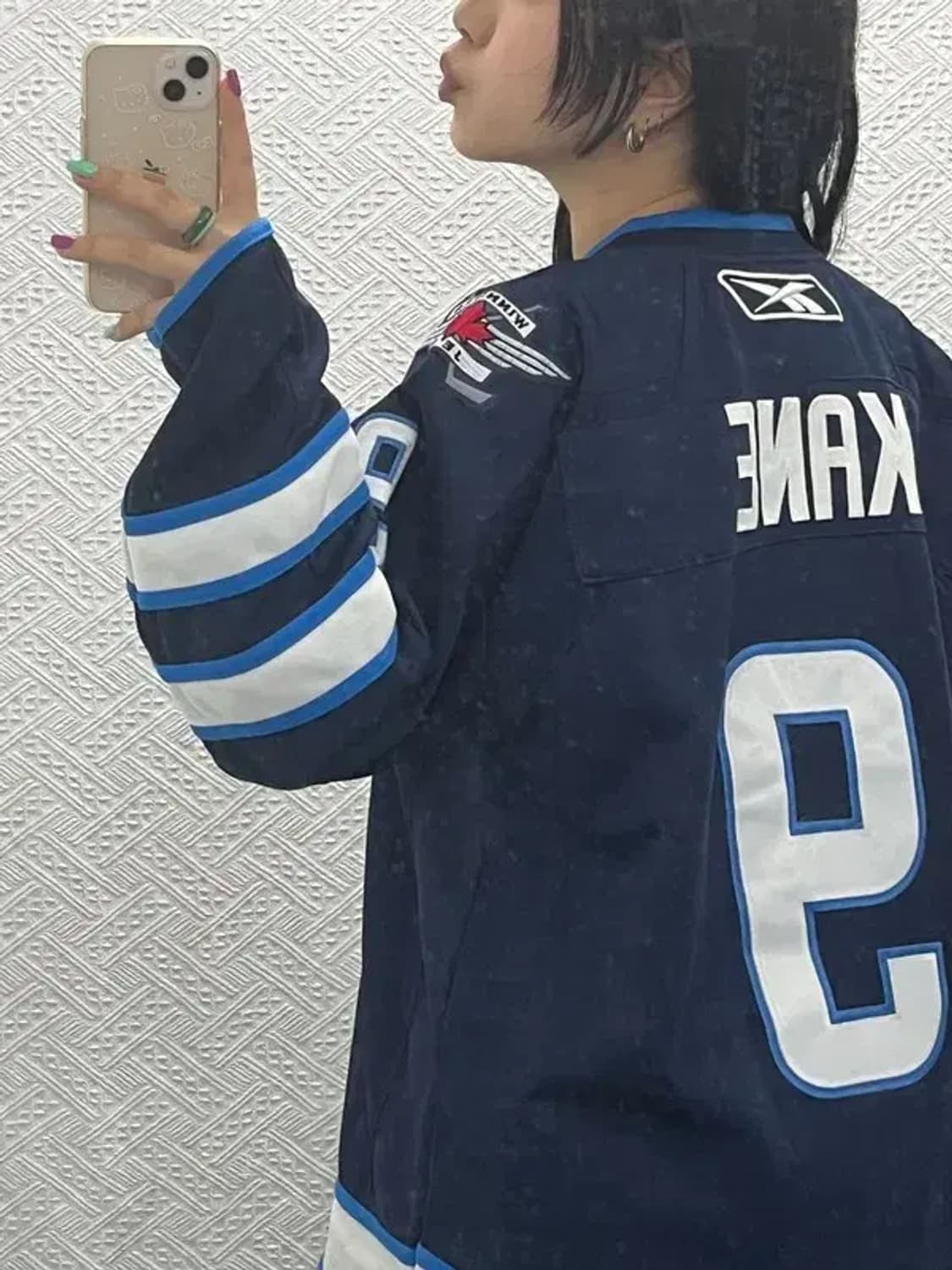 리복 NHL위니펙 제츠 블록코어 오버핏 하키 유니폼 L C06701 상품이미지2