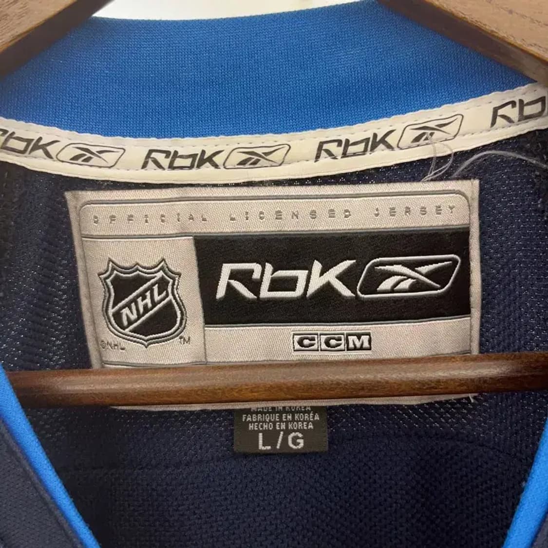리복 NHL위니펙 제츠 블록코어 오버핏 하키 유니폼 L C06701 상품이미지5