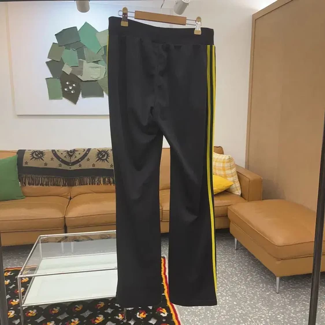 아디다스 대장급 00's 미드로고 블랙 옐로우 트랙팬츠 95 C06716 상품이미지4