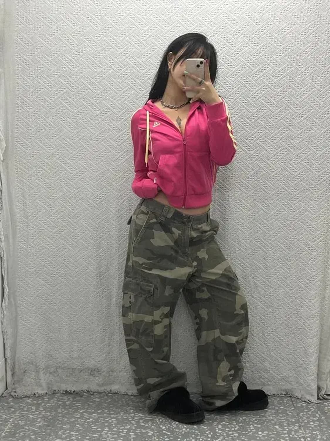 빈티지  밀리터리 카모 플라주 오버핏 카고팬츠 34인치 C06715 상품이미지2