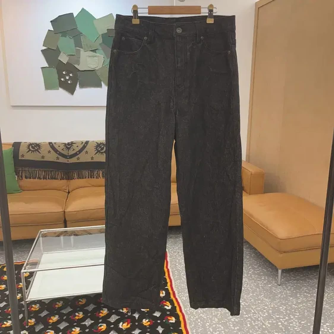 디키즈 베이직 데님 생지 와이드 팬츠 M C06717 상품이미지3