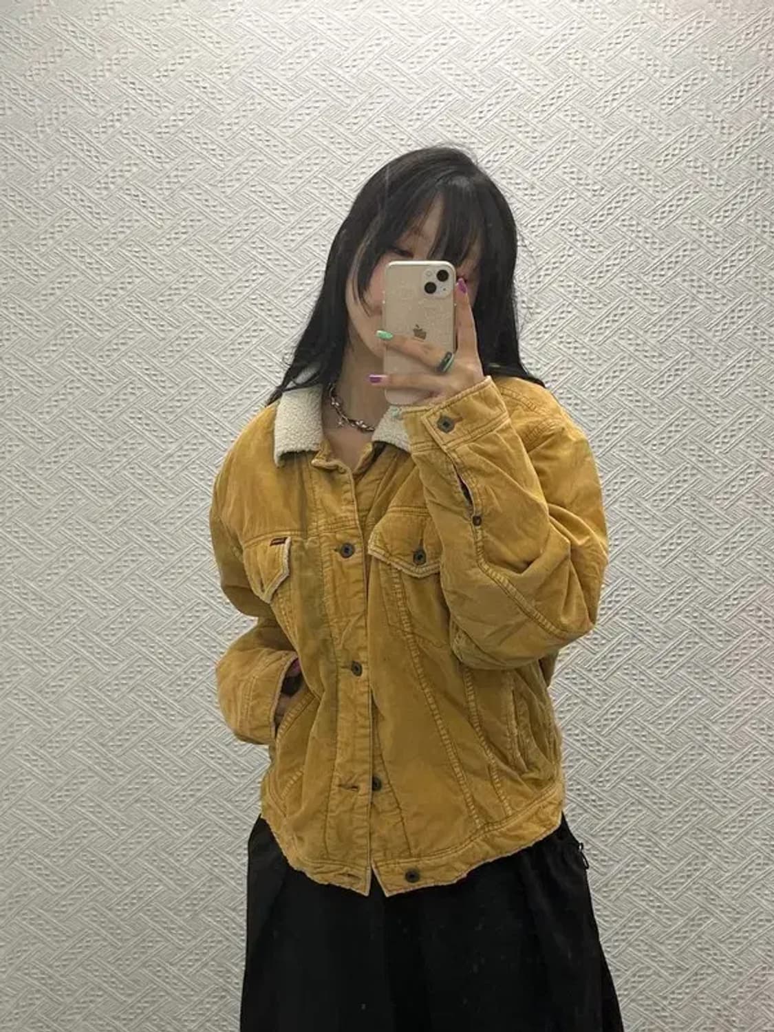 폴로 랄프로렌 올드스쿨 트러커 코듀로이 양털 자켓 L C06685 상품이미지1