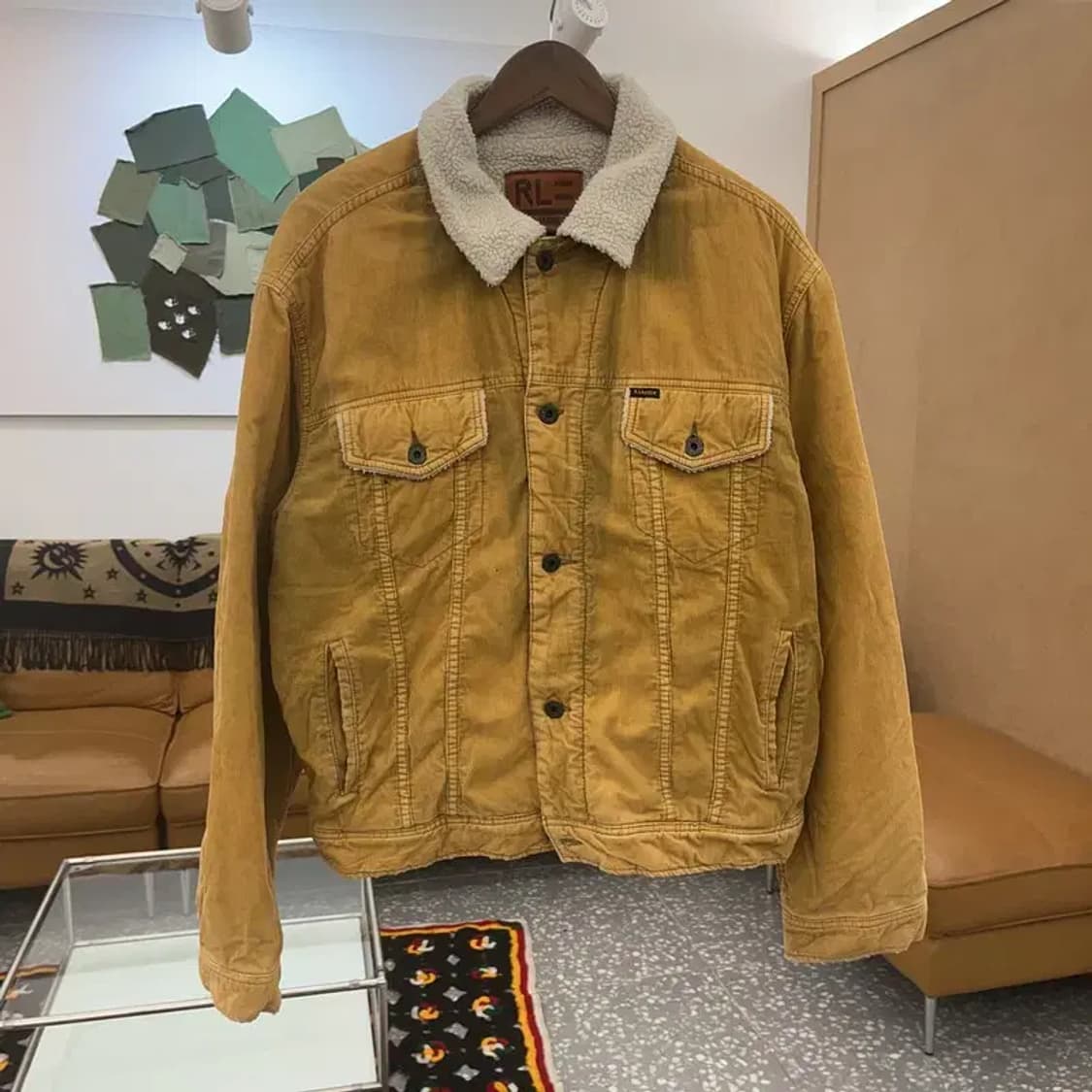 폴로 랄프로렌 올드스쿨 트러커 코듀로이 양털 자켓 L C06685 상품이미지3
