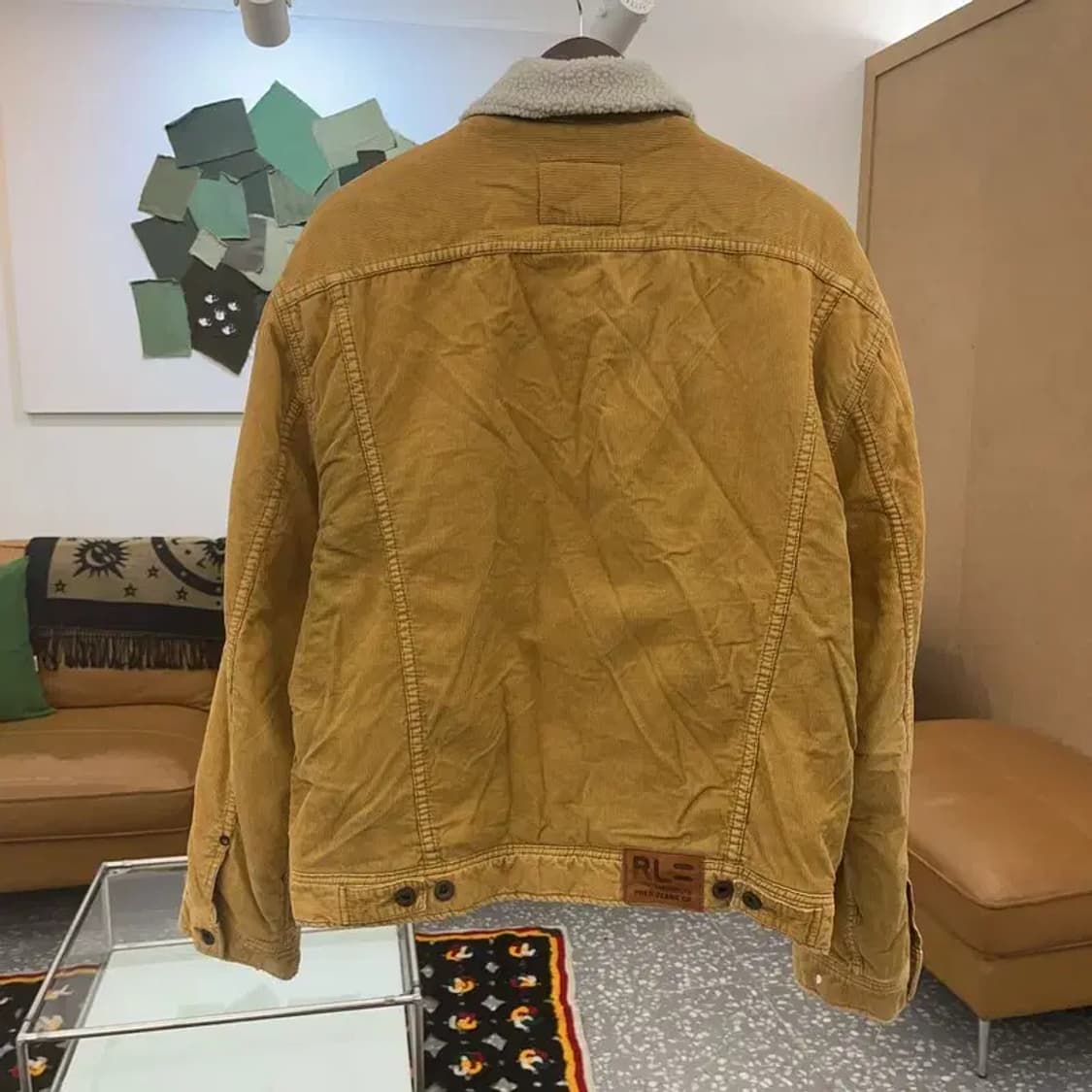 폴로 랄프로렌 올드스쿨 트러커 코듀로이 양털 자켓 L C06685 상품이미지4