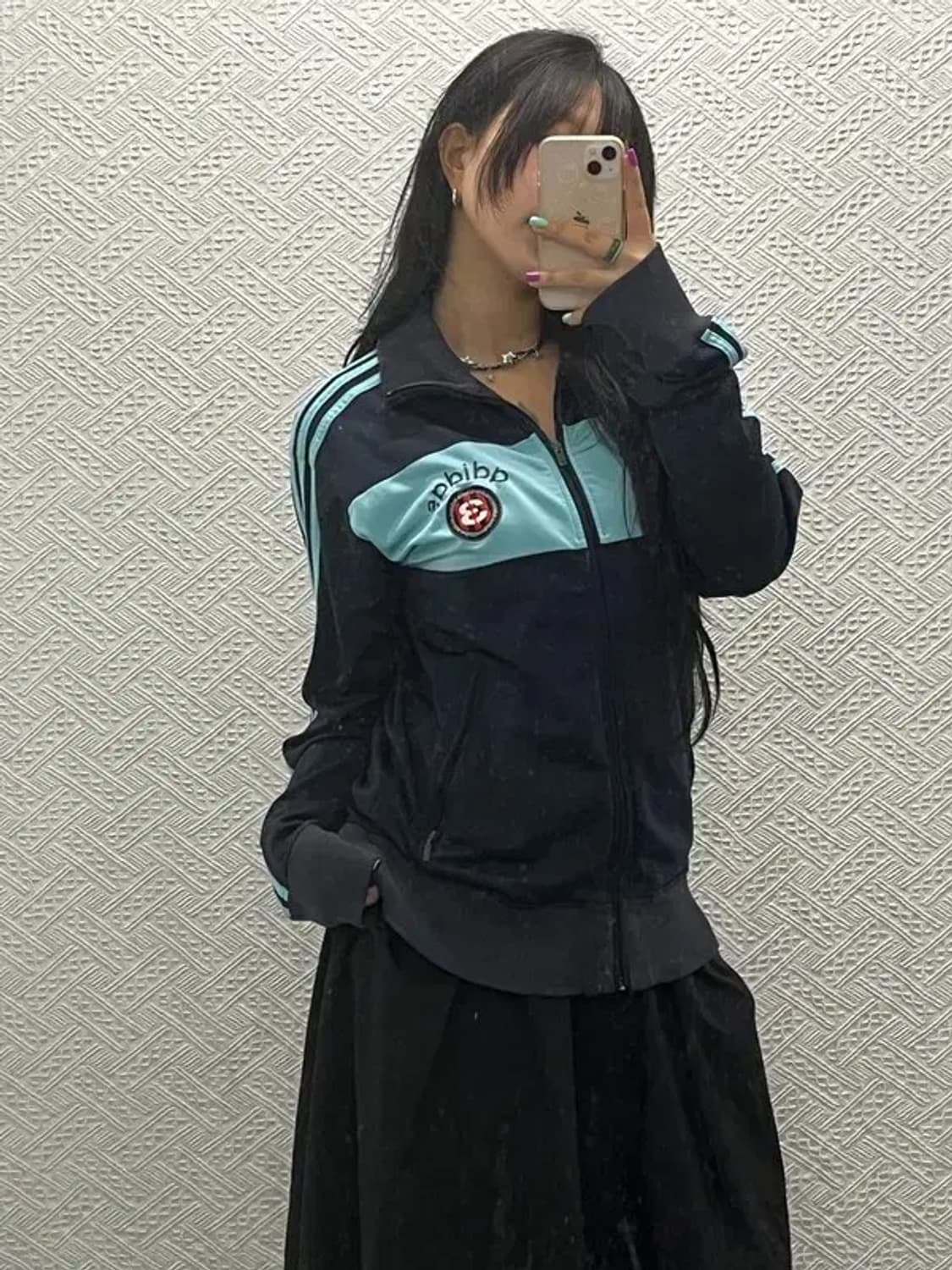 아디다스 올드스쿨 스펠아웃 희귀 하늘색 집업 져지 105 C06695 상품이미지2